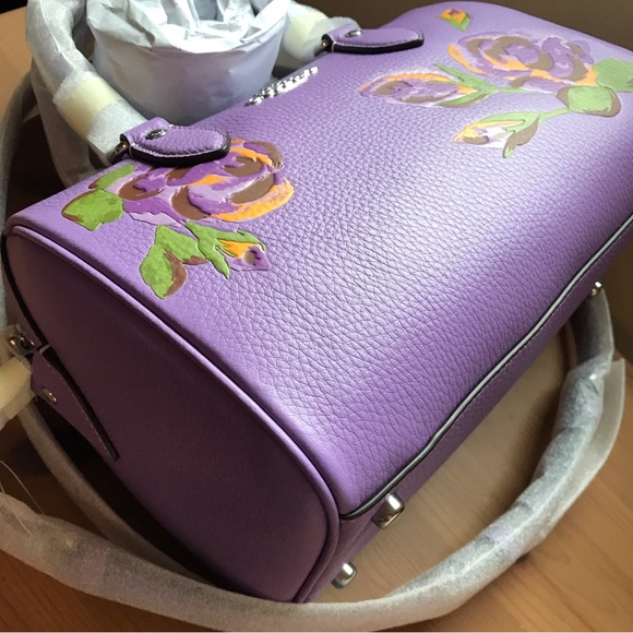 🌸🌿 Coach Rowan Satchel With Rose Print - Picture 14 of 14